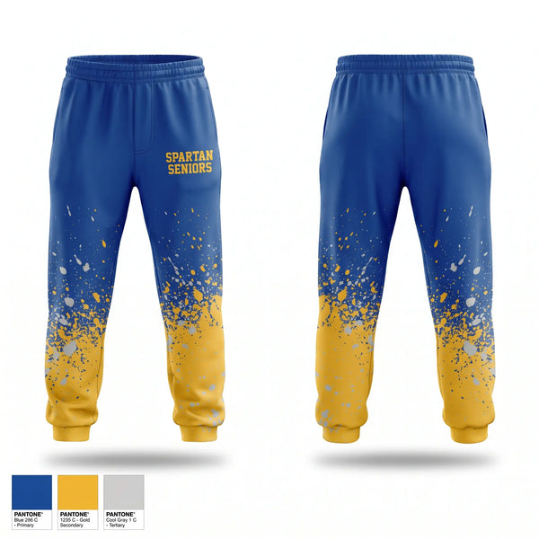 Sweatpants, Spartan Seniors, Cross Country, Teamtime, Team time, sublimation, custom sports apparel, team uniforms, spirit wear, spiritwear, sports uniforms, custom shirts, team store, custom team store, fundraiser sports, apparel fundraiser