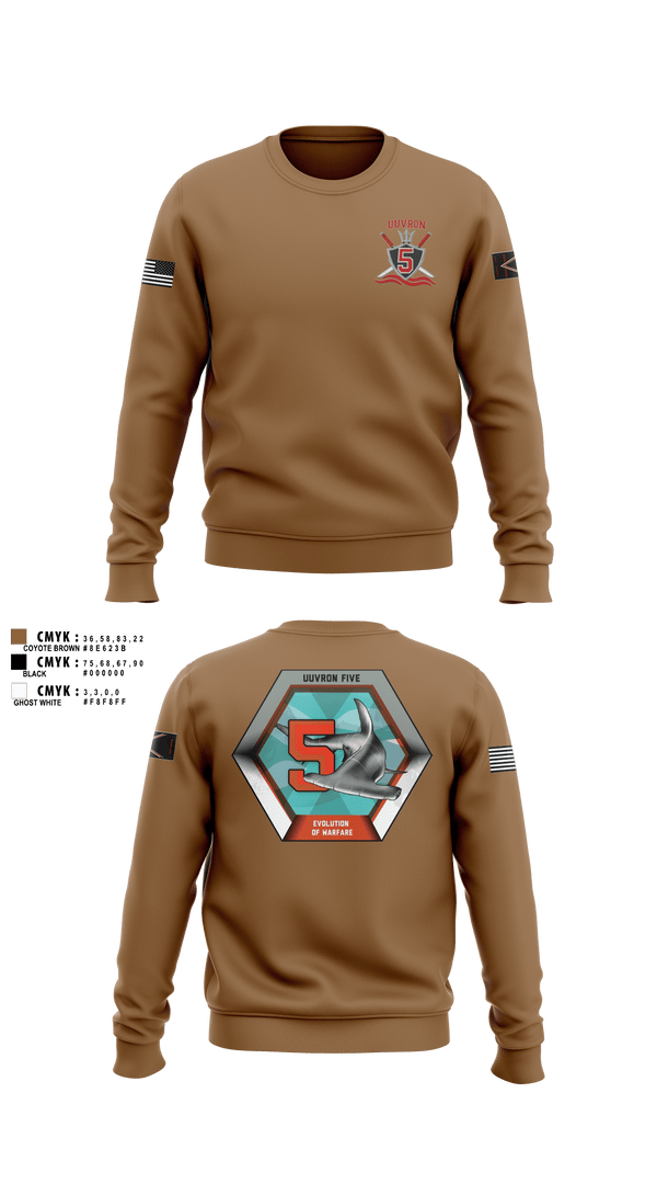 Crew Neck Sweatshirt, UUVRON 5, Navy, Teamtime, Team time, sublimation, custom sports apparel, team uniforms, spirit wear, spiritwear, sports uniforms, custom shirts, team store, custom team store, fundraiser sports, apparel fundraiser