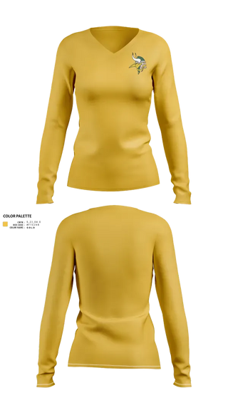 Womens Long Sleeve Vneck Shirt, Northland Vikings, , Teamtime, Team time, sublimation, custom sports apparel, team uniforms, spirit wear, spiritwear, sports uniforms, custom shirts, team store, custom team store, fundraiser sports, apparel fundraiser