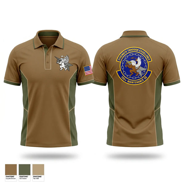 Short Sleeve Performance Polo, 105th maintenance squadron, Air Force, Teamtime, Team time, sublimation, custom sports apparel, team uniforms, spirit wear, spiritwear, sports uniforms, custom shirts, team store, custom team store, fundraiser sports, apparel fundraiser
