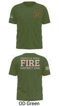 Orange County Rural District 1 Fire Department 66539276 Old School Cotton Feel Shirt - 50