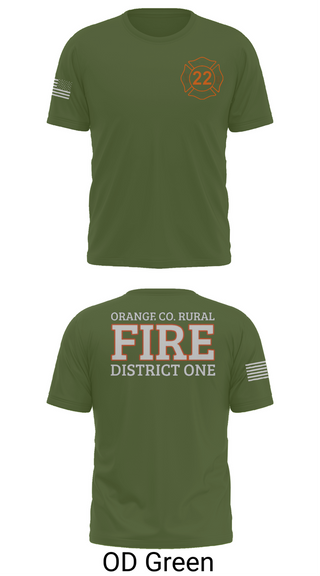 Old School Cotton Feel Shirt, Orange County Rural District 1 Fire Department, , Teamtime, Team time, sublimation, custom sports apparel, team uniforms, spirit wear, spiritwear, sports uniforms, custom shirts, team store, custom team store, fundraiser sports, apparel fundraiser