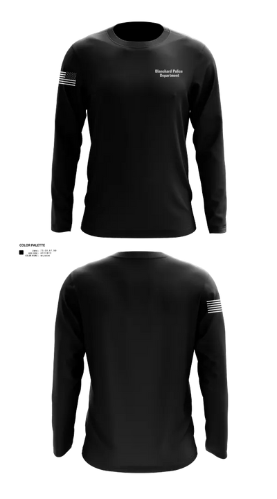 Blanchard Police Department 86948444 Long Sleeve Performance Shirt 21