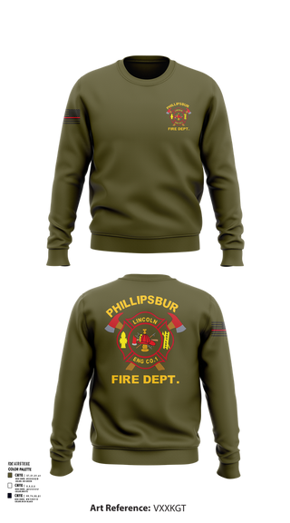 Crew Neck Sweatshirt, PHILLIPSBURG FIRE DEPARTMENT, , Teamtime, Team time, sublimation, custom sports apparel, team uniforms, spirit wear, spiritwear, sports uniforms, custom shirts, team store, custom team store, fundraiser sports, apparel fundraiser