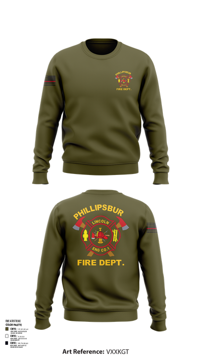 PHILLIPSBURG FIRE DEPARTMENT 39354124 Crew Neck Sweatshirt - 102