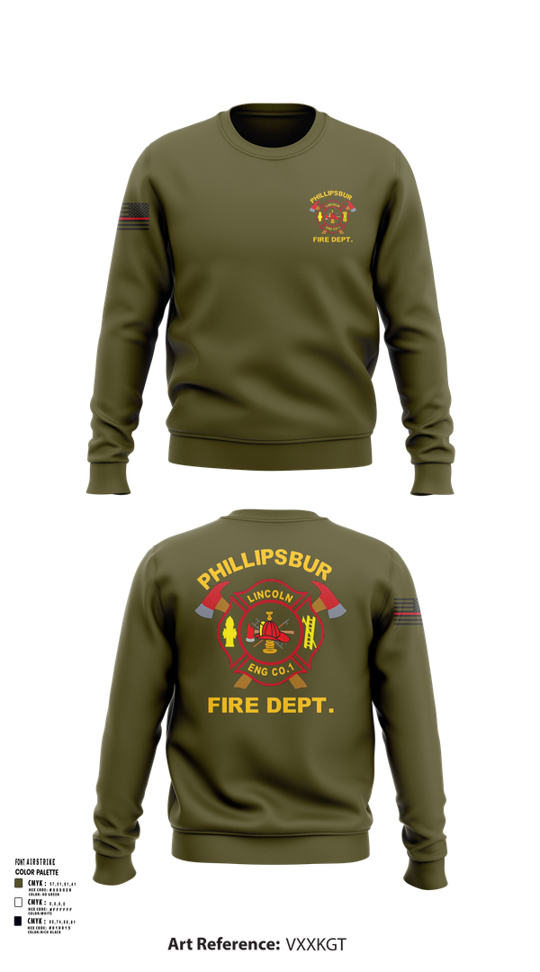 Crew Neck Sweatshirt, PHILLIPSBURG FIRE DEPARTMENT, , Teamtime, Team time, sublimation, custom sports apparel, team uniforms, spirit wear, spiritwear, sports uniforms, custom shirts, team store, custom team store, fundraiser sports, apparel fundraiser