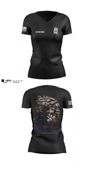 Womens Short Sleeve Vneck Shirt, Trace Team, Police, Teamtime, Team time, sublimation, custom sports apparel, team uniforms, spirit wear, spiritwear, sports uniforms, custom shirts, team store, custom team store, fundraiser sports, apparel fundraiser
