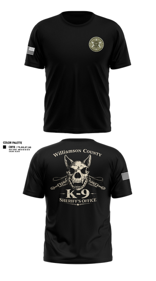 Short Sleeve Performance Shirt, Williamson County K-9 Unit, Police, Teamtime, Team time, sublimation, custom sports apparel, team uniforms, spirit wear, spiritwear, sports uniforms, custom shirts, team store, custom team store, fundraiser sports, apparel fundraiser