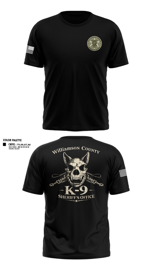 Short Sleeve Performance Shirt, Williamson County K-9 Unit, Police, Teamtime, Team time, sublimation, custom sports apparel, team uniforms, spirit wear, spiritwear, sports uniforms, custom shirts, team store, custom team store, fundraiser sports, apparel fundraiser