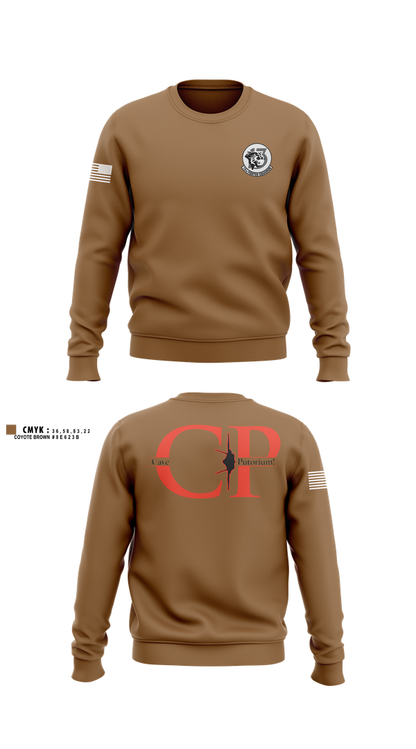 Crew Neck Sweatshirt, 13th Fighter Squadron, Air Force, Teamtime, Team time, sublimation, custom sports apparel, team uniforms, spirit wear, spiritwear, sports uniforms, custom shirts, team store, custom team store, fundraiser sports, apparel fundraiser