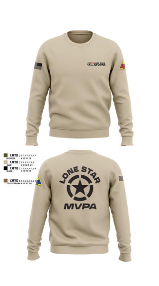 Crew Neck Sweatshirt, Lone Star MVPA, , Teamtime, Team time, sublimation, custom sports apparel, team uniforms, spirit wear, spiritwear, sports uniforms, custom shirts, team store, custom team store, fundraiser sports, apparel fundraiser