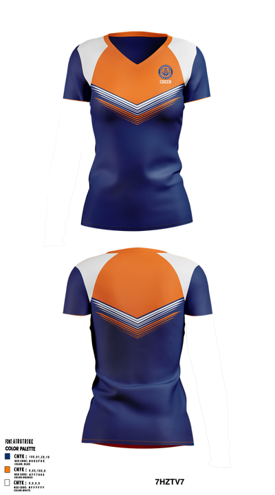 North Point Middle School Cheer 29859627 Women's Short Sleeve V-neck Shirt - 1