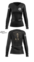 Williamson County K-9 Unit 61975120 Women's Long Sleeve V-neck Shirt - 11