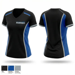 Womens Short Sleeve Vneck Shirt, Corpus Christi Roadrunners, Spirit Store, Teamtime, Team time, sublimation, custom sports apparel, team uniforms, spirit wear, spiritwear, sports uniforms, custom shirts, team store, custom team store, fundraiser sports, apparel fundraiser