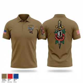Short Sleeve Performance Polo, SEABEES, Navy, Teamtime, Team time, sublimation, custom sports apparel, team uniforms, spirit wear, spiritwear, sports uniforms, custom shirts, team store, custom team store, fundraiser sports, apparel fundraiser
