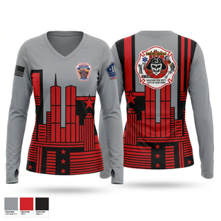 Womens Long Sleeve Vneck Shirt, AVIATION VOL FIRE DEPARTMENT, Fire Department, Teamtime, Team time, sublimation, custom sports apparel, team uniforms, spirit wear, spiritwear, sports uniforms, custom shirts, team store, custom team store, fundraiser sports, apparel fundraiser