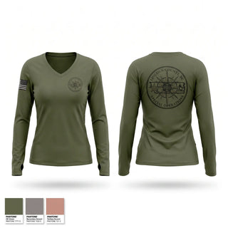 Womens Long Sleeve Vneck Shirt, Lincoln County Special Operations, Police, Teamtime, Team time, sublimation, custom sports apparel, team uniforms, spirit wear, spiritwear, sports uniforms, custom shirts, team store, custom team store, fundraiser sports, apparel fundraiser
