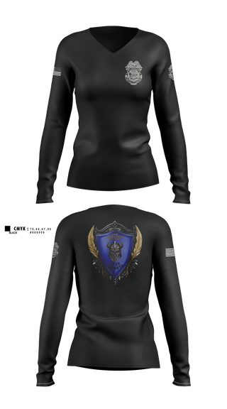 Womens Long Sleeve Vneck Shirt, LEA Fort Riley, Army, Teamtime, Team time, sublimation, custom sports apparel, team uniforms, spirit wear, spiritwear, sports uniforms, custom shirts, team store, custom team store, fundraiser sports, apparel fundraiser