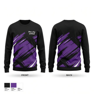 Crew Neck Sweatshirt, Roc city united, Men's Basketball, Teamtime, Team time, sublimation, custom sports apparel, team uniforms, spirit wear, spiritwear, sports uniforms, custom shirts, team store, custom team store, fundraiser sports, apparel fundraiser
