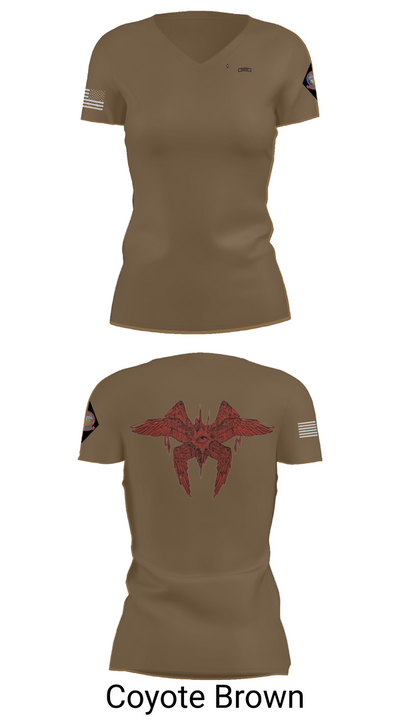 Blackfoot 2nd platoon 36446718 Women's Short Sleeve V-neck Shirt - 8