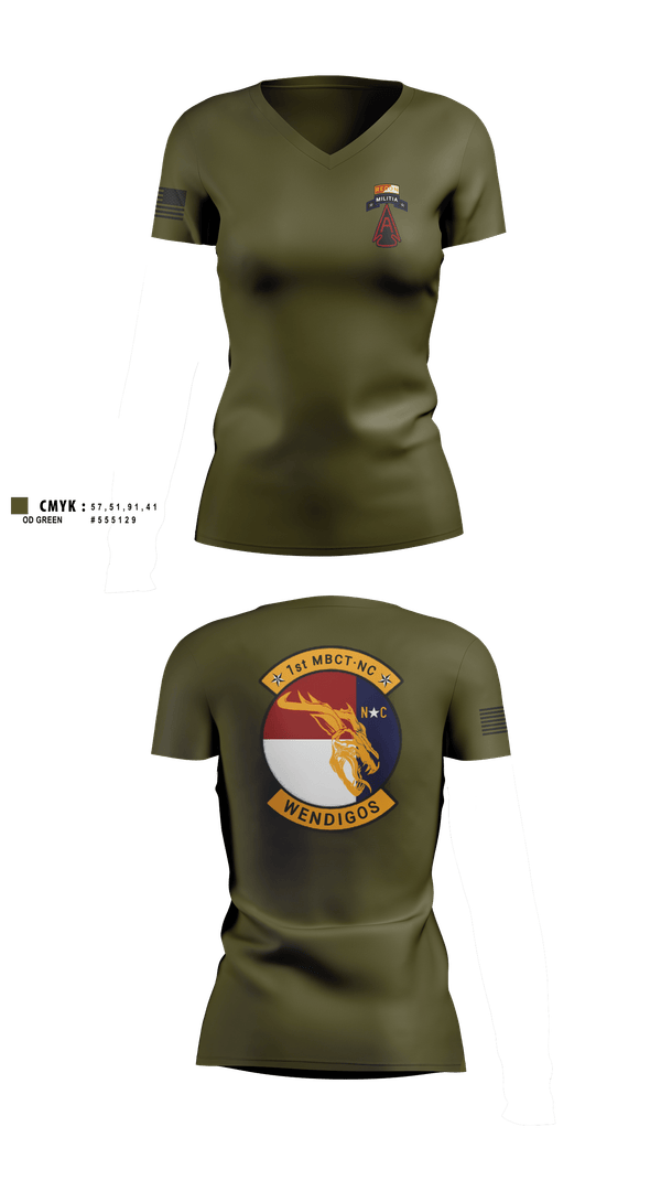 Womens Short Sleeve Vneck Shirt, 1MBCT, Army, Teamtime, Team time, sublimation, custom sports apparel, team uniforms, spirit wear, spiritwear, sports uniforms, custom shirts, team store, custom team store, fundraiser sports, apparel fundraiser