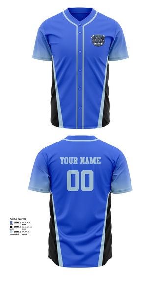 Full Button Baseball Jersey, Aces, Baseball, Teamtime, Team time, sublimation, custom sports apparel, team uniforms, spirit wear, spiritwear, sports uniforms, custom shirts, team store, custom team store, fundraiser sports, apparel fundraiser