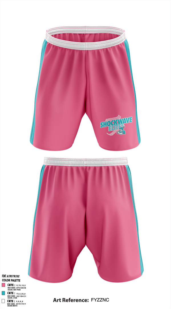 Athletic Shorts With Pockets, Shockwave Elites, Baseball, Teamtime, Team time, sublimation, custom sports apparel, team uniforms, spirit wear, spiritwear, sports uniforms, custom shirts, team store, custom team store, fundraiser sports, apparel fundraiser