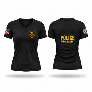 Womens Short Sleeve Vneck Shirt, California State Parole, Police, Teamtime, Team time, sublimation, custom sports apparel, team uniforms, spirit wear, spiritwear, sports uniforms, custom shirts, team store, custom team store, fundraiser sports, apparel fundraiser