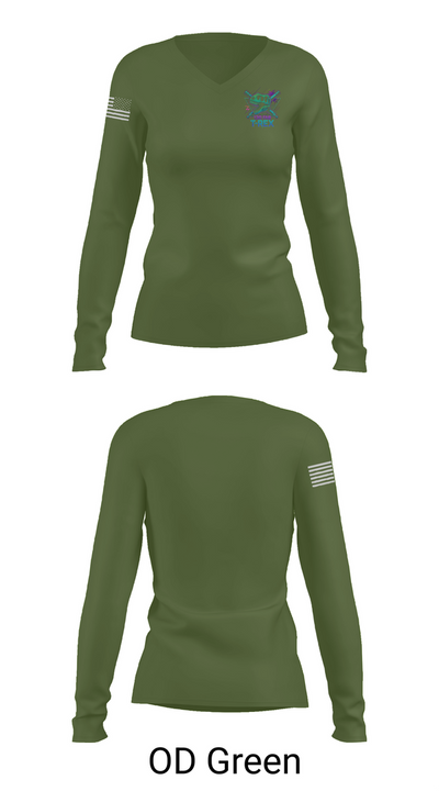 130 FAB 52872050 Women's Long Sleeve V-neck Shirt - 57