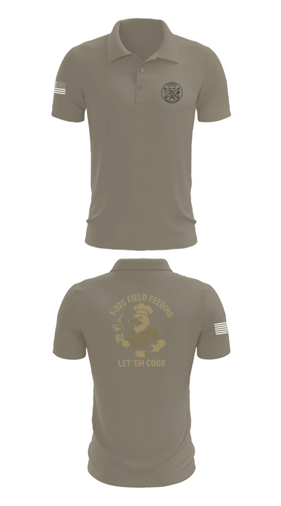 1-320th 33901003 Short Sleeve Performance Polo - 67