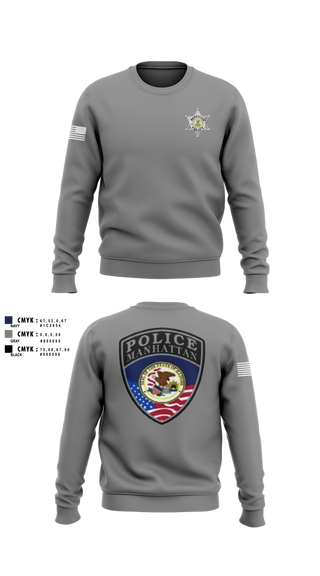 Crew Neck Sweatshirt, Manhattan Police Department, , Teamtime, Team time, sublimation, custom sports apparel, team uniforms, spirit wear, spiritwear, sports uniforms, custom shirts, team store, custom team store, fundraiser sports, apparel fundraiser