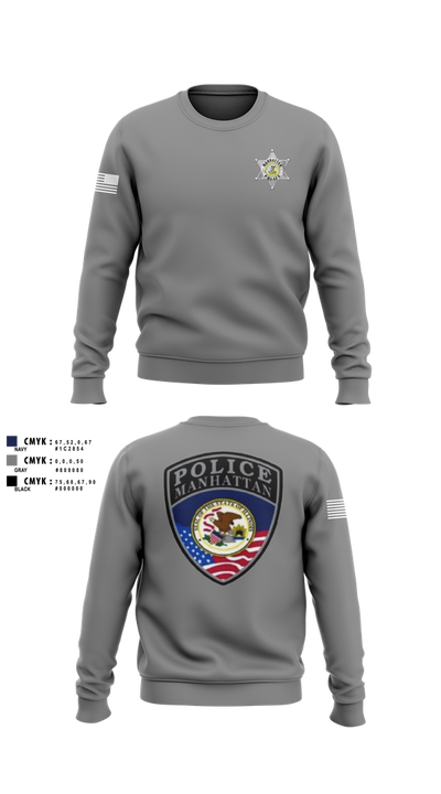 Manhattan Police Department 25505954 Crew Neck Sweatshirt - 101