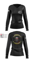1st Battalion 2nd Marines Charlie Co Veteran 59013691 Women's Long Sleeve V-neck Shirt - 5