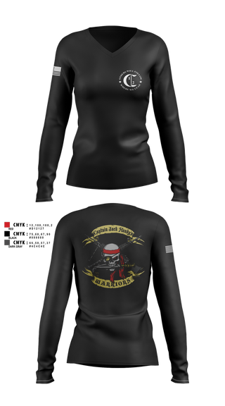 Womens Long Sleeve Vneck Shirt, 1st Battalion 2nd Marines Charlie Co Veteran, Marines, Teamtime, Team time, sublimation, custom sports apparel, team uniforms, spirit wear, spiritwear, sports uniforms, custom shirts, team store, custom team store, fundraiser sports, apparel fundraiser