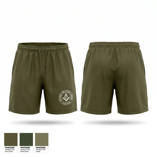 Athletic Shorts With Pockets, Eureka Military Lodge 1A, Navy, Teamtime, Team time, sublimation, custom sports apparel, team uniforms, spirit wear, spiritwear, sports uniforms, custom shirts, team store, custom team store, fundraiser sports, apparel fundraiser