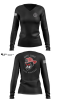 476th EN DET FF Women's Long Sleeve V-neck Shirt - 11