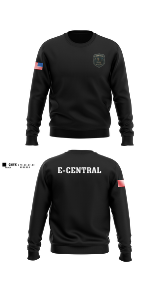 Crew Neck Sweatshirt, PWCPD E Central, Police, Teamtime, Team time, sublimation, custom sports apparel, team uniforms, spirit wear, spiritwear, sports uniforms, custom shirts, team store, custom team store, fundraiser sports, apparel fundraiser