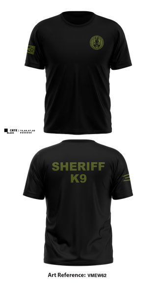 Short Sleeve Performance Shirt, Franklin County Sheriff Office K9, Police, Teamtime, Team time, sublimation, custom sports apparel, team uniforms, spirit wear, spiritwear, sports uniforms, custom shirts, team store, custom team store, fundraiser sports, apparel fundraiser