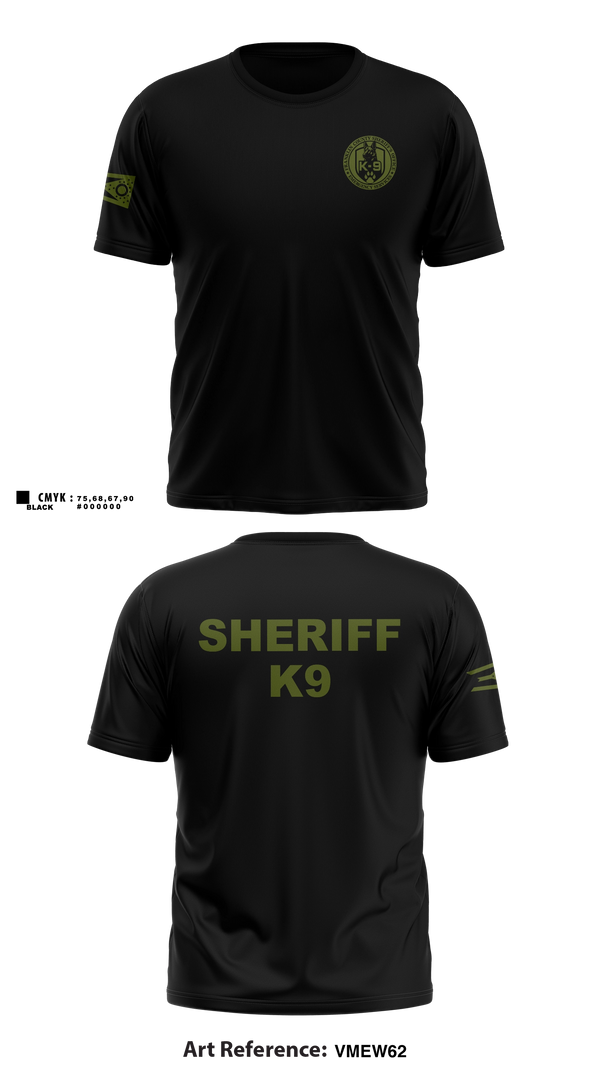 Short Sleeve Performance Shirt, Franklin County Sheriff Office K9, Police, Teamtime, Team time, sublimation, custom sports apparel, team uniforms, spirit wear, spiritwear, sports uniforms, custom shirts, team store, custom team store, fundraiser sports, apparel fundraiser
