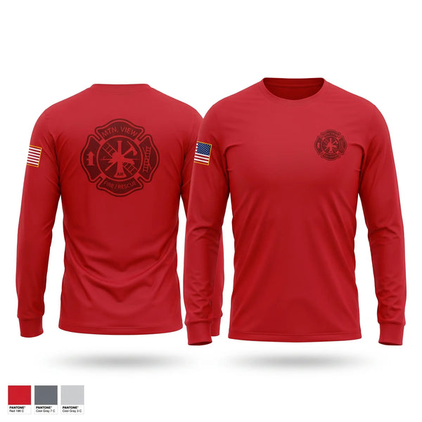 Long Sleeve Performance Shirt, Mountain View Fire Department, Fire Department, Teamtime, Team time, sublimation, custom sports apparel, team uniforms, spirit wear, spiritwear, sports uniforms, custom shirts, team store, custom team store, fundraiser sports, apparel fundraiser