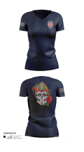 Carpentersville Fire Department 52158463 Women's Short Sleeve V-neck Shirt - 22