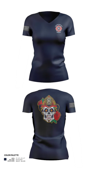 Womens Short Sleeve Vneck Shirt, Carpentersville Fire Department, Fire Department, Teamtime, Team time, sublimation, custom sports apparel, team uniforms, spirit wear, spiritwear, sports uniforms, custom shirts, team store, custom team store, fundraiser sports, apparel fundraiser