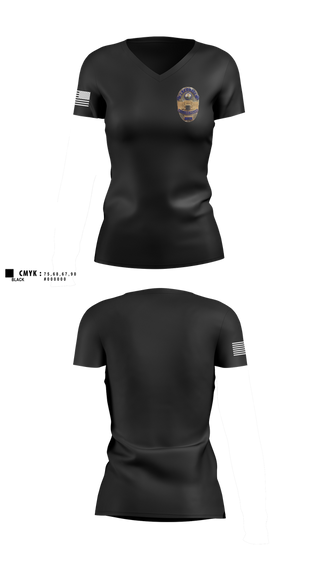 Womens Short Sleeve Vneck Shirt, Sterling Police Department, Police, Teamtime, Team time, sublimation, custom sports apparel, team uniforms, spirit wear, spiritwear, sports uniforms, custom shirts, team store, custom team store, fundraiser sports, apparel fundraiser
