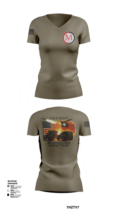 ManTech 79829219 Women's Short Sleeve V-neck Shirt - 105
