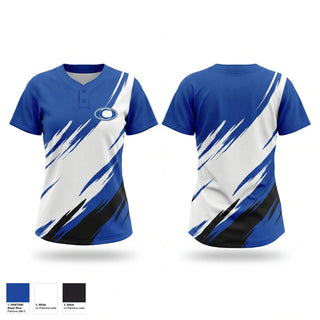 Two Button Softball Jersey, Lady Jays, Softball, Teamtime, Team time, sublimation, custom sports apparel, team uniforms, spirit wear, spiritwear, sports uniforms, custom shirts, team store, custom team store, fundraiser sports, apparel fundraiser