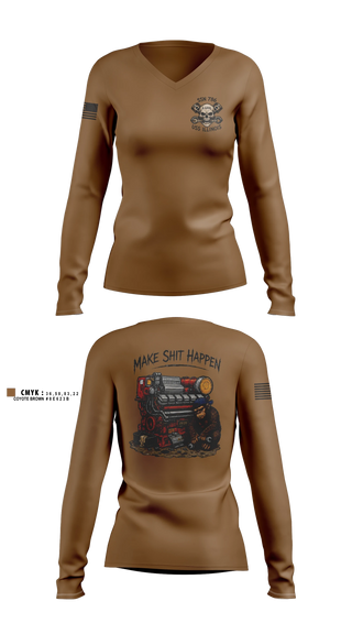 Womens Long Sleeve Vneck Shirt, A GANG, Navy, Teamtime, Team time, sublimation, custom sports apparel, team uniforms, spirit wear, spiritwear, sports uniforms, custom shirts, team store, custom team store, fundraiser sports, apparel fundraiser