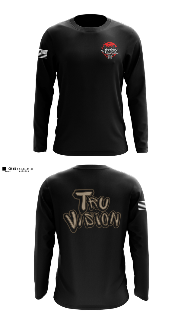 Long Sleeve Performance Shirt, Tru vison, Men's Basketball, Teamtime, Team time, sublimation, custom sports apparel, team uniforms, spirit wear, spiritwear, sports uniforms, custom shirts, team store, custom team store, fundraiser sports, apparel fundraiser