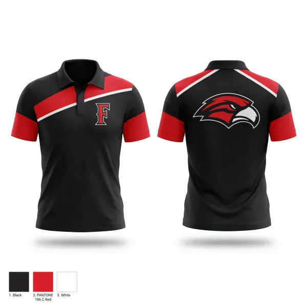 Short Sleeve Performance Polo, Frontier, Wrestling, Teamtime, Team time, sublimation, custom sports apparel, team uniforms, spirit wear, spiritwear, sports uniforms, custom shirts, team store, custom team store, fundraiser sports, apparel fundraiser