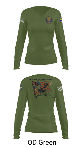 Womens Long Sleeve Vneck Shirt, Philadelphia Police, , Teamtime, Team time, sublimation, custom sports apparel, team uniforms, spirit wear, spiritwear, sports uniforms, custom shirts, team store, custom team store, fundraiser sports, apparel fundraiser
