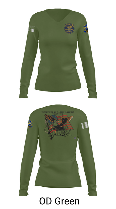 Philadelphia Police 64135919 Women's Long Sleeve V-neck Shirt - 54